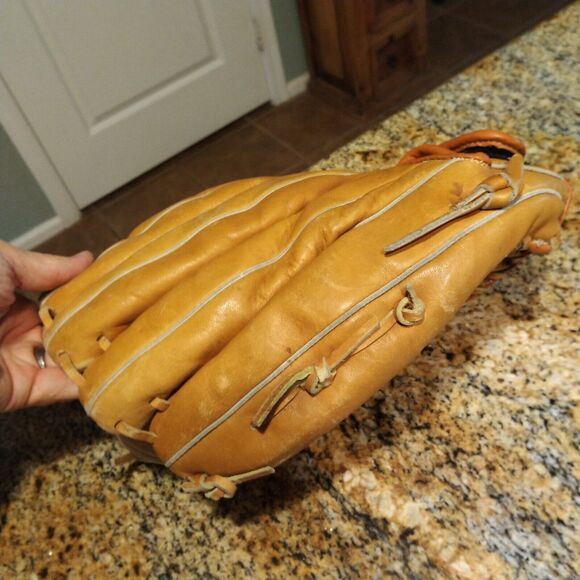 Big Mcgraw Brown Leather Right Hand Throw Baseball Glove Super Flex Pro Lock 174 - Picture 12 of 13